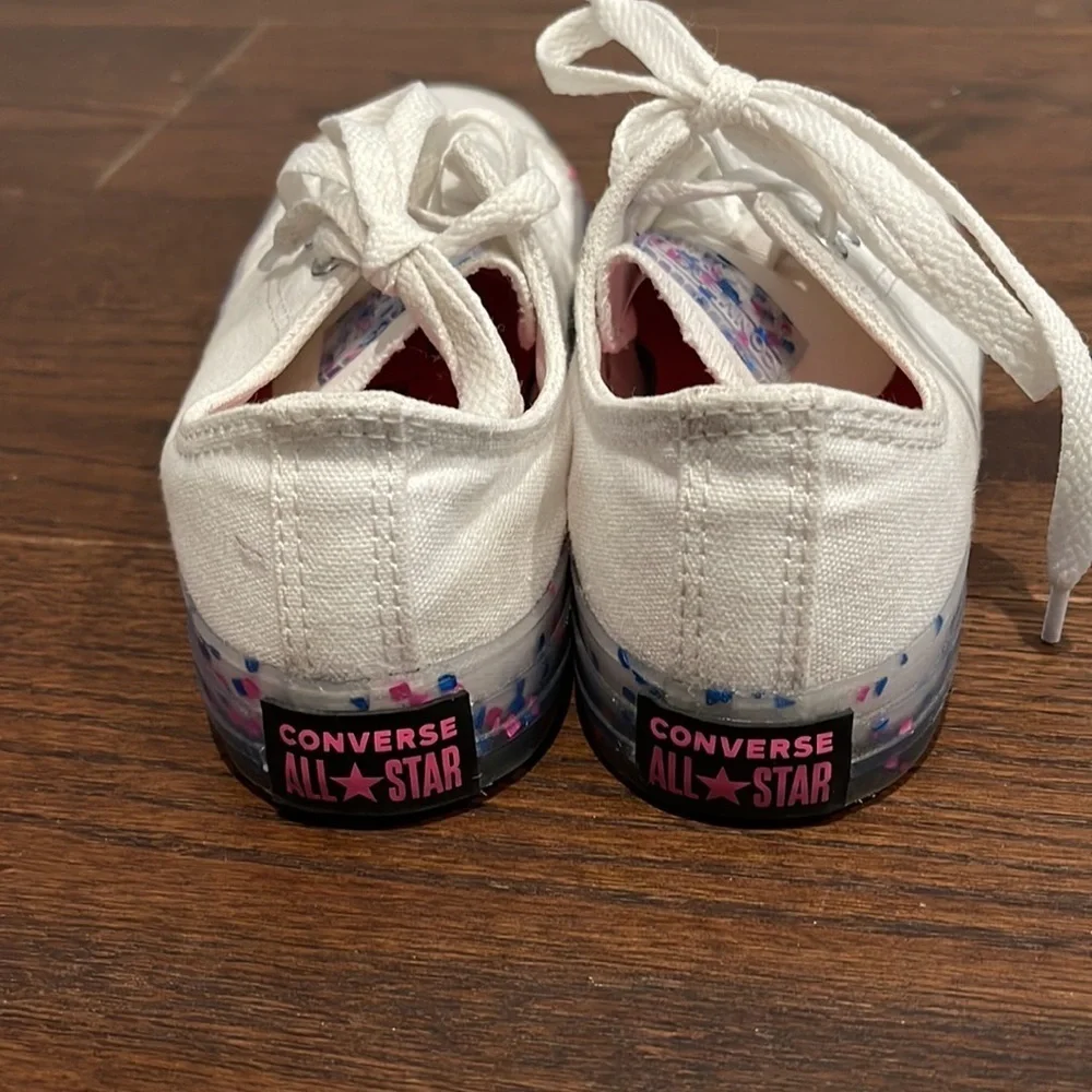 Girls Converse White Fabric Size 3
